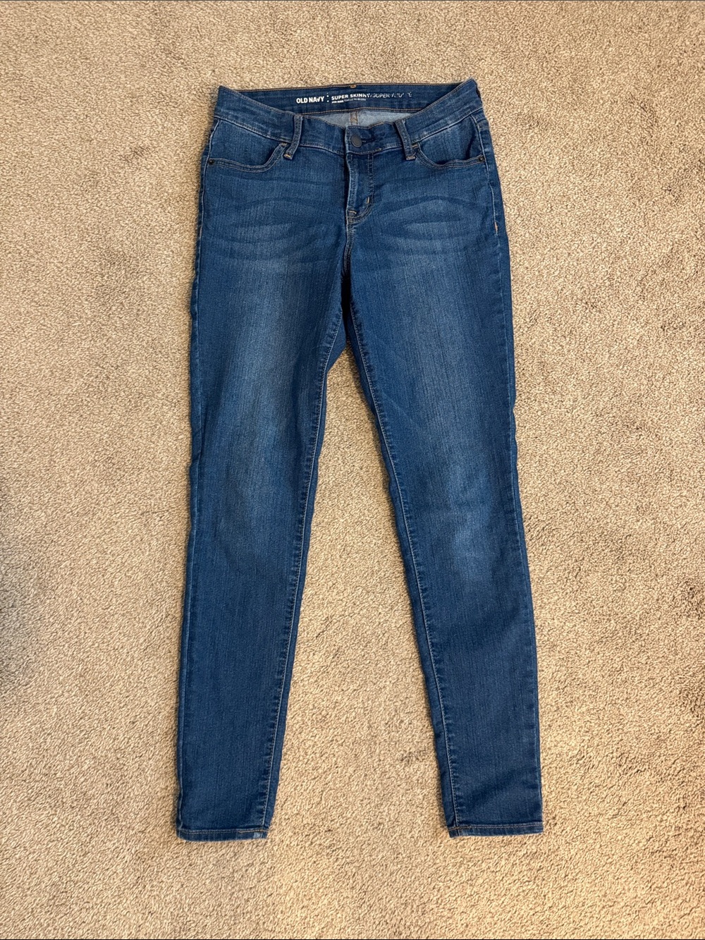 Old Navy Mid Rise Super Skinny Jeans, Size 2